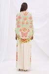 Shop_Surily G_White Georgette Embroidered Cape Jacket  _at_Aza_Fashions
