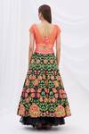 Shop_Surily G_Yellow Crepe Embroidery V Neck Sequin Embellished Crop Top  _at_Aza_Fashions