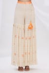 Buy_Surily G_White Crepe Embellished Sharara Pants  _Online_at_Aza_Fashions