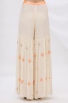 Shop_Surily G_White Crepe Embellished Sharara Pants  _Online_at_Aza_Fashions