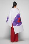 Shop_Payal Khandwala_White Poly Satin Printed Asymmetric Poncho_at_Aza_Fashions