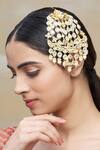 Buy_Chaotiq By Arti_Gold Plated Kundan Teardrop Passa_Online_at_Aza_Fashions