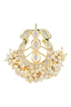 Just Shradhas_Gold Plated Pearls, Diamonds Kundan Stud Earrings _Online_at_Aza_Fashions