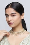 Shop_Just Shradha's_Gold Plated Kundan Choker _at_Aza_Fashions