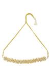Buy_Just Shradhas_Gold Plated Kundan Floral Choker _at_Aza_Fashions
