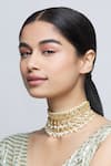 Buy_Just Shradha's_Gold Plated Kundan Bead Drop Choker _Online_at_Aza_Fashions