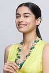 Buy_Just Shradhas_Gold Plated Bead Layered Necklace _Online_at_Aza_Fashions