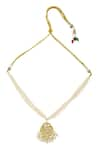 Buy_Just Shradha's_Gold Plated Kundan Pendant Necklace _at_Aza_Fashions