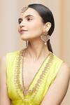 Buy Moh-Maya By Disha Khatri Gold Plated Pearls, Stones Studded Layered Necklace Set Online at Aza Fashions Buy_Moh-Maya By Disha Khatri_Gold Plated Pearls, Stones Studded Layered Necklace Set _Online_at_Aza_Fashions