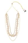 Shop Moh-Maya By Disha Khatri Gold Plated Pearls, Stones Studded Layered Necklace Set Online at Aza Fashions Shop_Moh-Maya By Disha Khatri_Gold Plated Pearls, Stones Studded Layered Necklace Set _Online_at_Aza_Fashions
