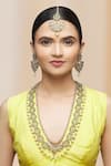 Buy Moh-Maya By Disha Khatri Gold Plated Pearls, Stones Studded Layered Necklace Set Online at Aza Fashions Buy_Moh-Maya By Disha Khatri_Gold Plated Pearls, Stones Studded Layered Necklace Set _Online_at_Aza_Fashions