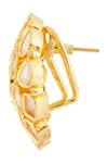 Buy_Zevar By Geeta_Gold Plated Kundan Polki Studs_Online_at_Aza_Fashions