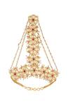 Buy_Zevar By Geeta_Gold Plated Pearls Kundan Haathphool - Set Of 2 _Online_at_Aza_Fashions