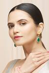 Buy_Ananta Jewellery_Gold Plated Cubic Zirconia Tear Drop Earrings_at_Aza_Fashions