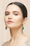 Ananta Jewellery_Gold Plated Cubic Zirconia Tear Drop Earrings_Online_at_Aza_Fashions