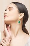 Buy_Ananta Jewellery_Gold Plated Cubic Zirconia Tear Drop Earrings_Online_at_Aza_Fashions