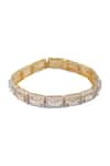 Buy_Ananta Jewellery_Gold Plated Cubic Zirconia Geometric Motif Bracelet _at_Aza_Fashions