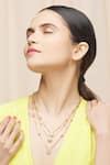 Shop_Ananta Jewellery_Gold Plated Cubic Zirconia Layered Chain Necklace _Online_at_Aza_Fashions