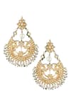 Shop_Vivinia By Vidhi Mehra_Gold Plated Pearls Kundan Bead Drop Chandbalis _at_Aza_Fashions