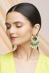 Buy_Vivinia By Vidhi Mehra_Gold Plated Pearls, Beads, Gota Patti Kundan Drop Chandbalis _Online_at_Aza_Fashions