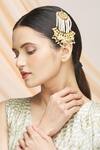 Shop_Vivinia By Vidhi Mehra_Gold Plated Kundan Passa _Online_at_Aza_Fashions