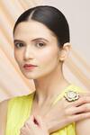 Buy Vivinia By Vidhi Mehra Gold Plated Stones, Diamonds Kundan Statement Ring at Aza Fashions Buy_Vivinia By Vidhi Mehra_Gold Plated Stones, Diamonds Kundan Statement Ring_at_Aza_Fashions