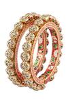 Buy_Vivinia By Vidhi Mehra_Gold Plated Pearls Studded Bangles Set Of 2 _Online_at_Aza_Fashions