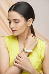 Vivinia By Vidhi Mehra_Gold Plated Zari, Stones Studded Enamel Kada Single Pc _Online_at_Aza_Fashions
