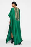 Shop_Payal Khandwala_Green Silk Kaftan_at_Aza_Fashions