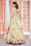 Ariyana Couture_Yellow Cotton Silk Gota Embroidered Lehenga Set_Online_at_Aza_Fashions