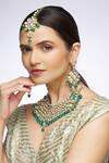 Buy Nazaakat By Samara Singh Gold Plated Beads, Applique, Diamonds Geometric Motif Necklace Set at Aza Fashions Buy_Nazaakat By Samara Singh_Gold Plated Beads, Applique, Diamonds Geometric Motif Necklace Set_at_Aza_Fashions