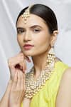 Samyukta Singhania_Gold Plated Pearl Multi Strand Necklace Set _Online_at_Aza_Fashions