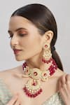 Moh-Maya by Disha Khatri_Chandbali Pendant Necklace Jewellery Set_Online_at_Aza_Fashions