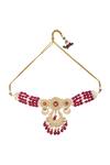 Shop_Moh-Maya by Disha Khatri_Chandbali Pendant Necklace Jewellery Set_Online_at_Aza_Fashions