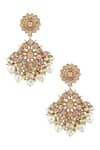 Shop_Moh-Maya By Disha Khatri_Gold Plated Pearls Tassel Choker Set _Online_at_Aza_Fashions