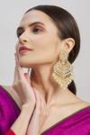 Buy_Moh-Maya by Disha Khatri_Glass Kundan Studded Chandbali Earrings_at_Aza_Fashions