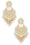 Shop_Moh-Maya by Disha Khatri_Glass Kundan Studded Chandbali Earrings_at_Aza_Fashions