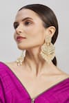 Moh-Maya by Disha Khatri_Glass Kundan Studded Chandbali Earrings_Online_at_Aza_Fashions