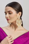 Buy_Moh-Maya by Disha Khatri_Glass Kundan Studded Chandbali Earrings_Online_at_Aza_Fashions