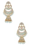 Buy_Moh-Maya By Disha Khatri_Blue Stones And Kundan Studded Chandeliers _at_Aza_Fashions