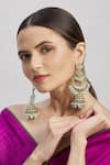Buy_Moh-Maya By Disha Khatri_Blue Stones And Kundan Studded Chandeliers _Online_at_Aza_Fashions