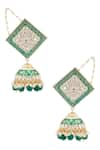 Buy_Moh-Maya by Disha Khatri_Gold Plated Kundan Studded Jhumkas _at_Aza_Fashions