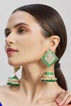 Moh-Maya by Disha Khatri_Gold Plated Kundan Studded Jhumkas _Online_at_Aza_Fashions