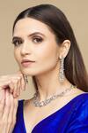 Buy Our Purple Studio Gold Plated Cubic Zirconia Stones Embellished Necklace Set at Aza Fashions Buy_Our Purple Studio_Gold Plated Cubic Zirconia Stones Embellished Necklace Set _at_Aza_Fashions