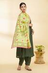 Buy_Samyukta Singhania_Yellow Cotton Phulkari Dupatta_Online_at_Aza_Fashions