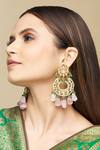 Just Shradha's_Stone Tassel Drop Earrings_Online_at_Aza_Fashions