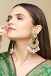 Buy_Just Shradha's_Stone Tassel Drop Earrings_Online_at_Aza_Fashions