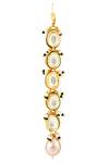 Buy_Just Shradhas_Gold Plated Pearls, Beads, Diamonds Tiered Kundan Earrings _Online_at_Aza_Fashions