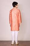Shop_Arihant Rai Sinha_Peach Embroidered Kurta Set For Boys_at_Aza_Fashions