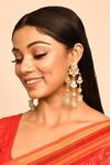 Buy_Just Shradha's_Kundan Embellished Dangler Earrings_at_Aza_Fashions